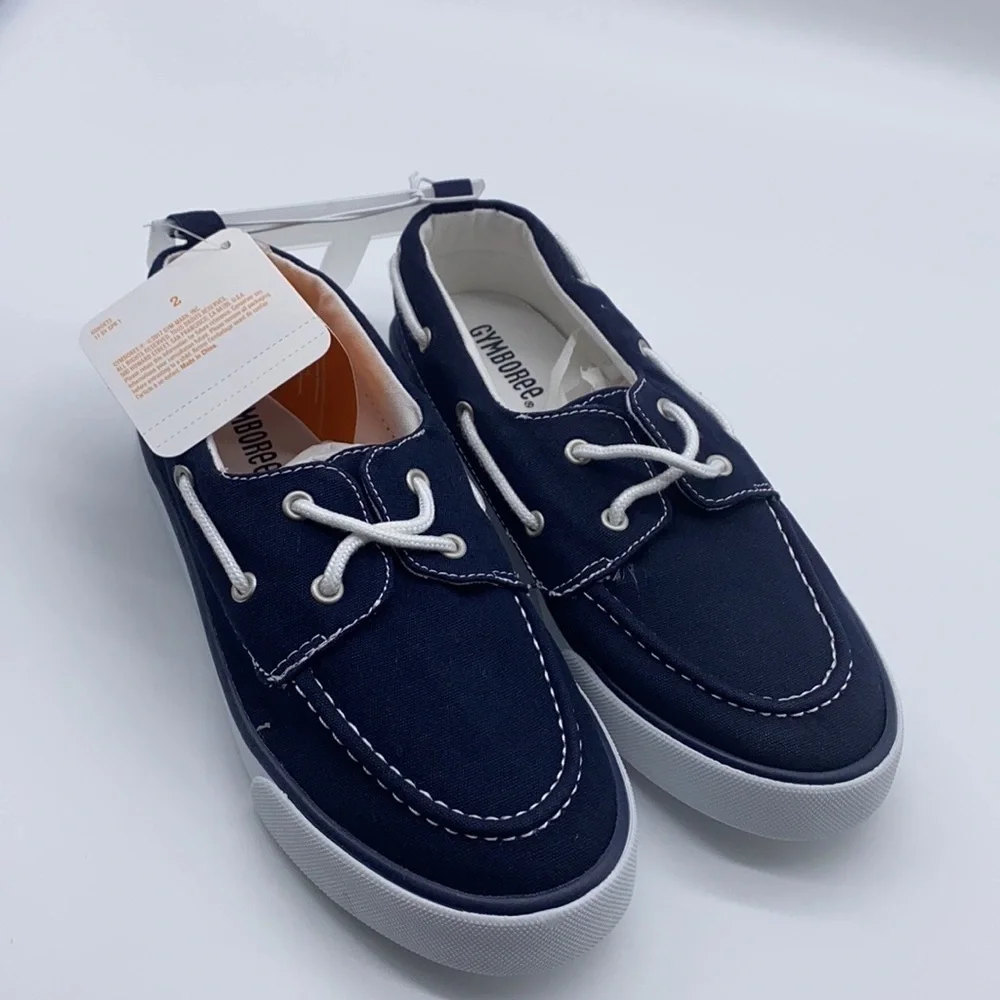 Gymboree Boy’s Navy Blue Boat Shoes Sneakers Size 2